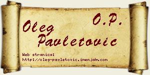 Oleg Pavletović vizit kartica